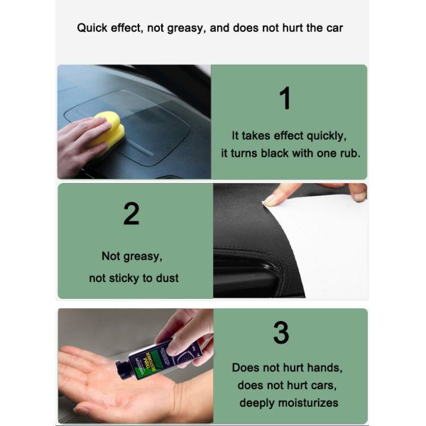 Antiaging Aerosol Car Wax Spray Polish Black Plastic Trim Restorer 100ml