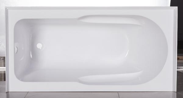 cUPC skirted acrylic whirlpool bathtub 3 sides double tile flange 4mm pure acrylic sheet