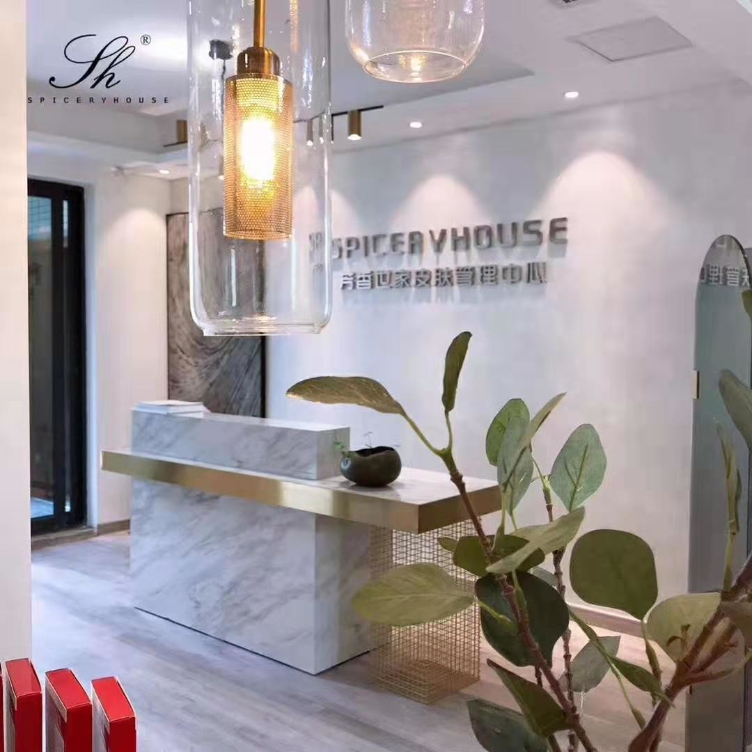 Office Furniture Modern Beauty Salon Reception Desk for Front Desk Mail Packing N