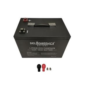 12V 100Ah LiFePO4 Battery Pack with 50A Max Discharge and 2000 Cycle Life for