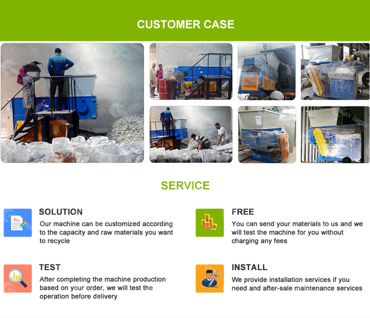 ZYDZS-800 Скрап пластиковой пленки Shredder одноостровная шредерная машина