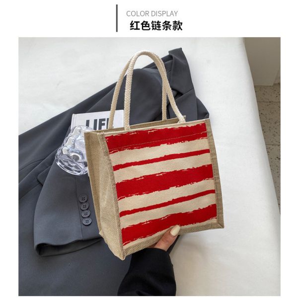 TOTE BAG CANVAS BAG CANVAS GIRL NEW PRINTED TOTE INS PORTABLE BENTO LUNCH BOX WORK