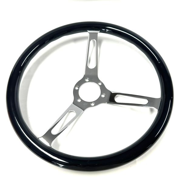 15 380mm Heritage Black Wood Grain Steering Wheel Lightweight