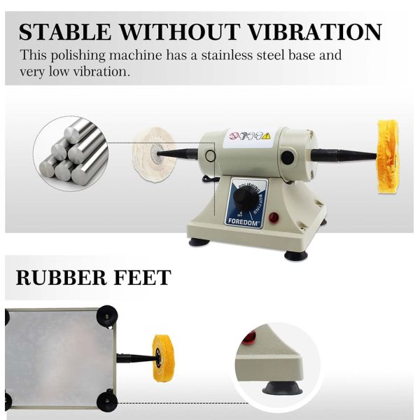 Скорость машины 180В полировки ювелирных изделий мотора Форедом ДМ-3 регулируемая