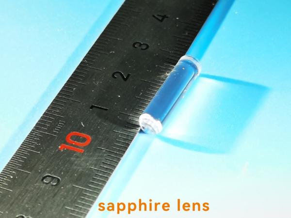 All Surface Polished Sapphire Optical Windows Crylinder Rod Lens With Plunger Stick
