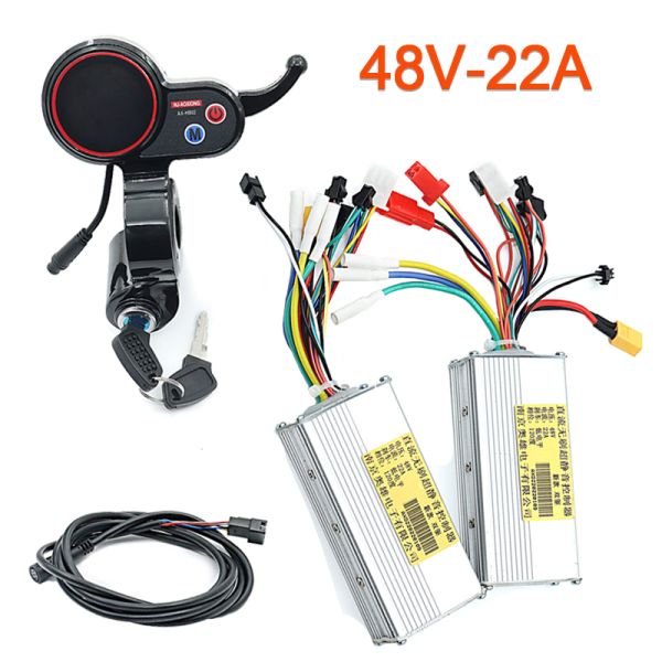 AOXIONG NJ-AX-HB02 Controlador de aluminio de doble tracción 48V Instrumento clave para accesorios de patinete eléctrico de 6 pines