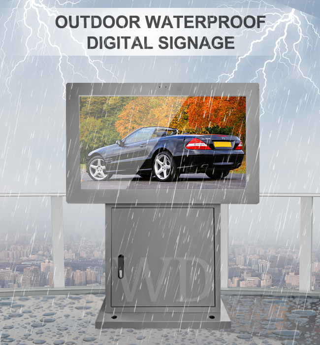 Standing Landscape Outdoor LCD Screen Display Powder Coating Treatment