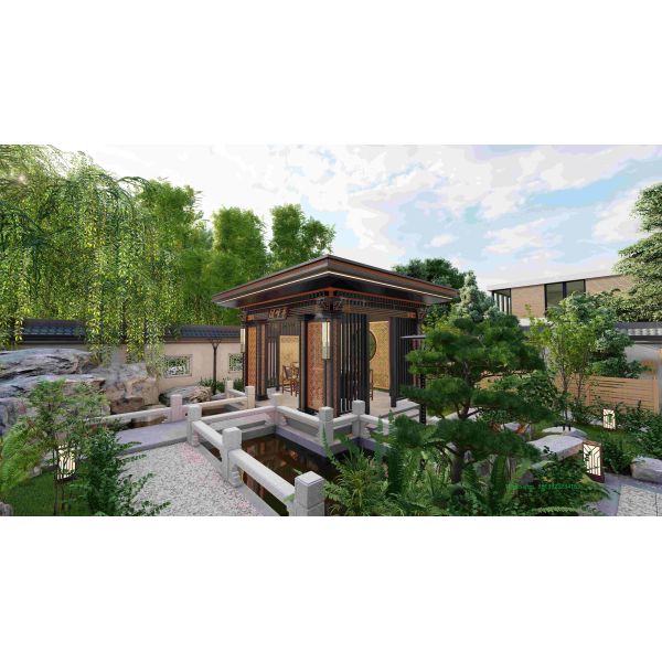 Chinese Style Aluminum Alloy Garden Pavilion Arbor Kiosk Modern Take On Traditional Aesthetics