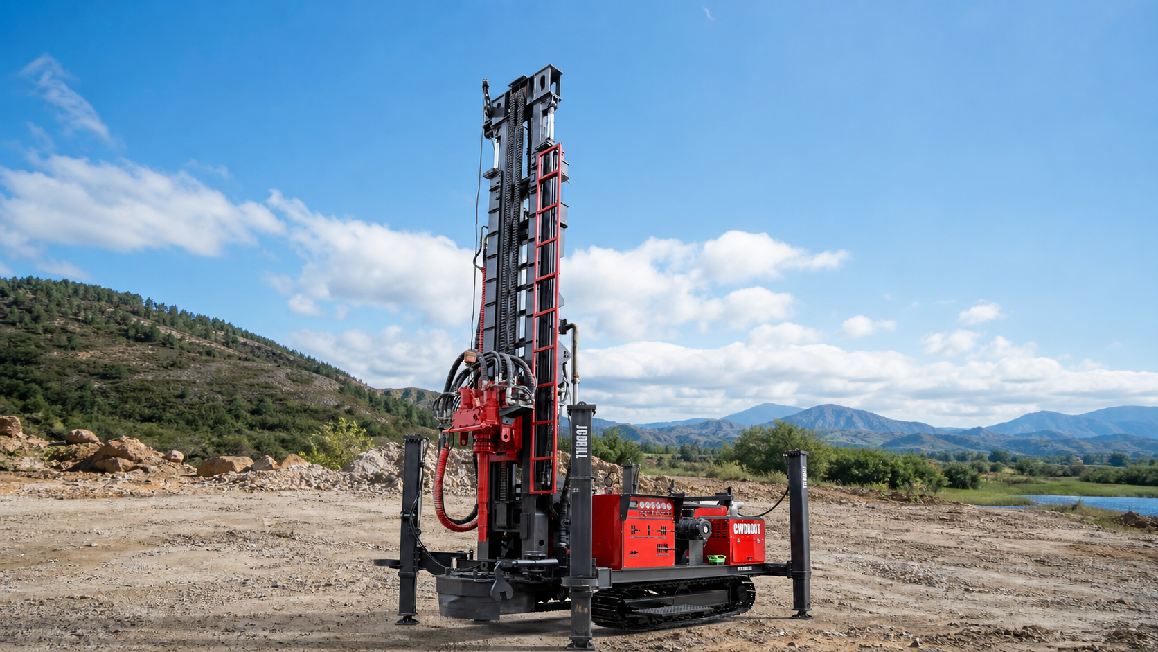 CWD800T Crawler Hydraulic Water Well Drilling Rig for Deep Borehole Drilling