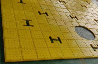 Rotary Table Anti Slip Mat with 84"X67" Size Protruding Rivets and Sewage Groove