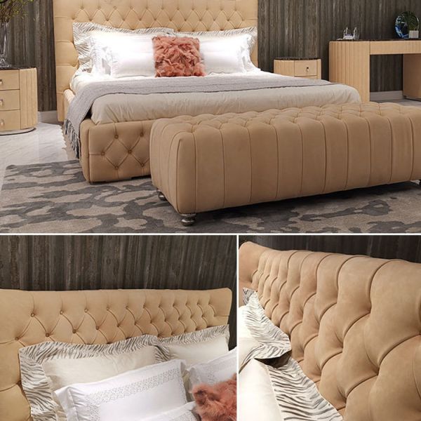 Диамант Cama королевской кровати итальянского стиля современный роскошный Tufted