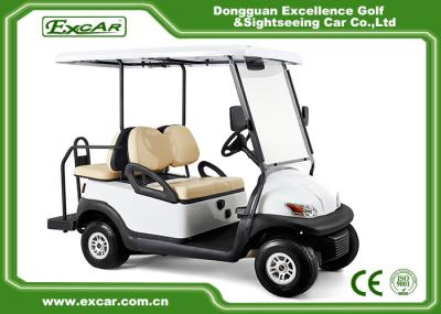 белый автомобиль для гольфа EXCAR A1S2+2 с питанием от литиевой батареи 48V электрический