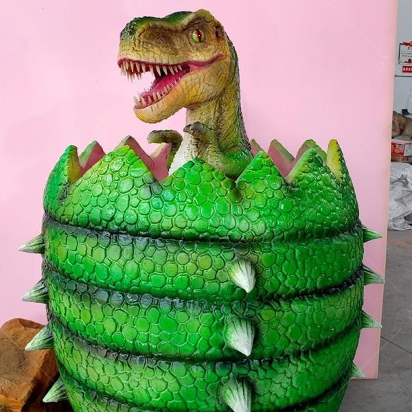Animatrónico comercial Modelo realista de huevo de dinosaurio Sonido personalizado