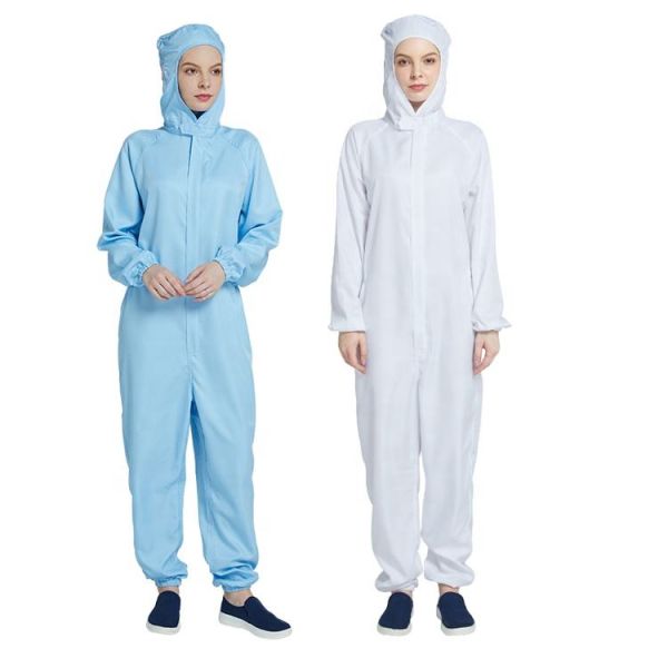 Cotton Coverall Anti Static Garments for Food Processing Industry Line