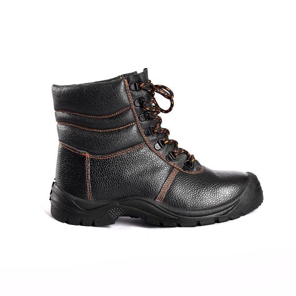 Embossed Cow Leather Steel Toe Safety Shoes for Anti-puncture and Antistatic Work Boots for Women