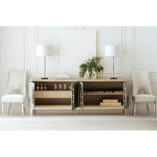 Modern Media Console Buffet Mirrored Living Room Sideboard TV Stand