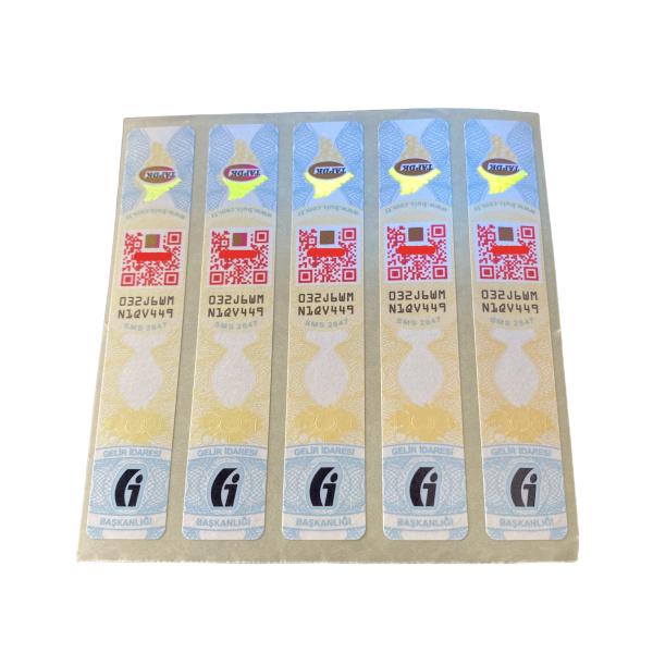 Paper Anti Counterfeiting Security Label Stickers Customized Thickness