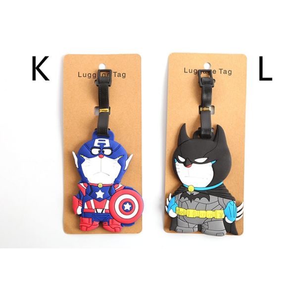 Custom cartoon luggage tag soft silicone luggage tag