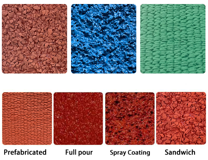 Eco-Friendly Shock Absorption Anti-Slip Surface Sandwich System Tartan Track for Athletic Venues