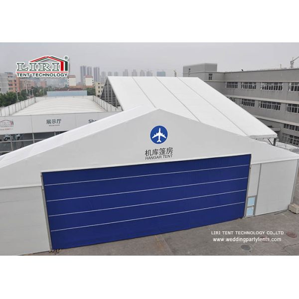 шатер ангара для вертолетов рамки алюминия 30кс50м с гибкой шторкой ролика ПВК