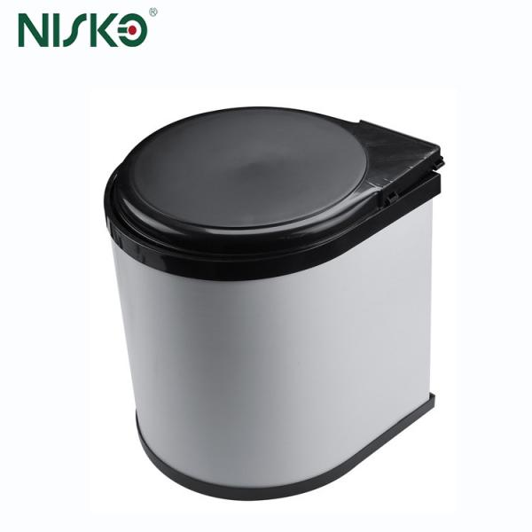 Built-in Kitchen Cabinet Waste Bin Pull Out Trash Can Soft Closing Household Rubbish Can