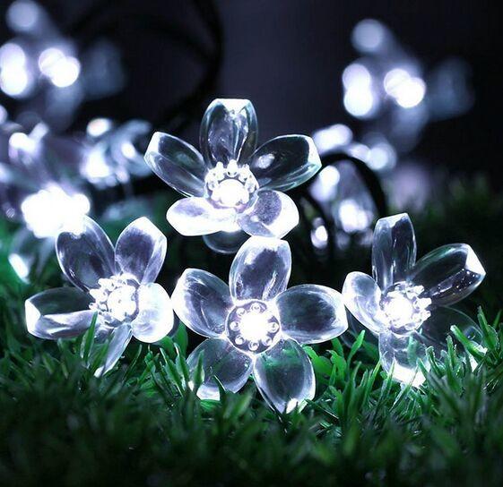 Solar Powered LED String Light, Outdoor Flower Fairy Light with 23ft 50 LEDs Blossom Light