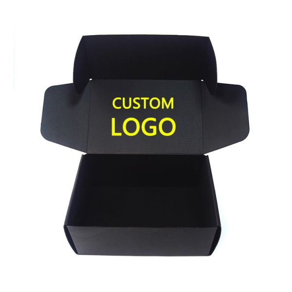Custom Logo Black Large Folders for Clothes and Shoes Packaging Box