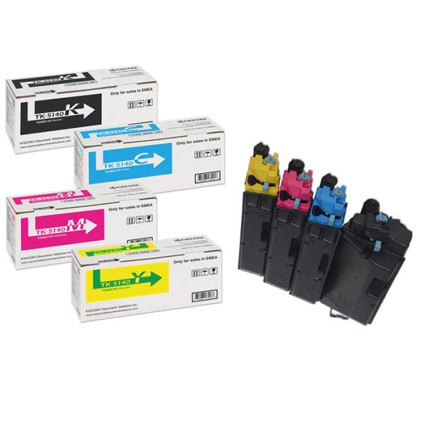TK-5140 CMYK Kyocera Toner Cartridges Multipack For ECOSYS P6130cdn  / M6030