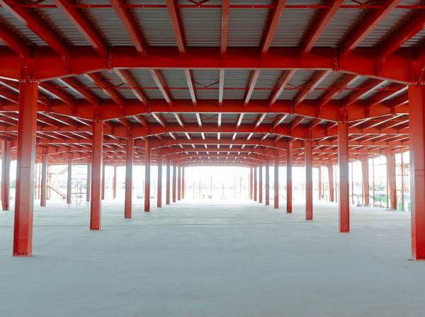 Large Span Steel Structure Aircraft Hangar Building 60m x 120m x 15m Heavy Steel Frame Construction