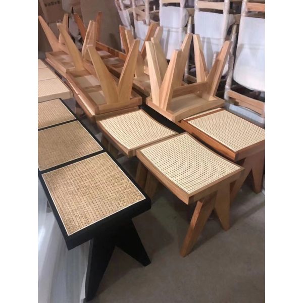 New Design Modern Solid Wood Chair Rattan Bench Leisure Dining Chair Bed Footstool Shoe Bench