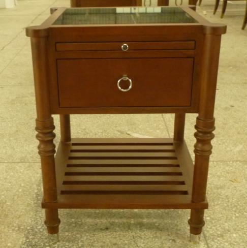 Stone top wooden night stand /bed side table,hospitality casegoods,hotel furniture NT-0082