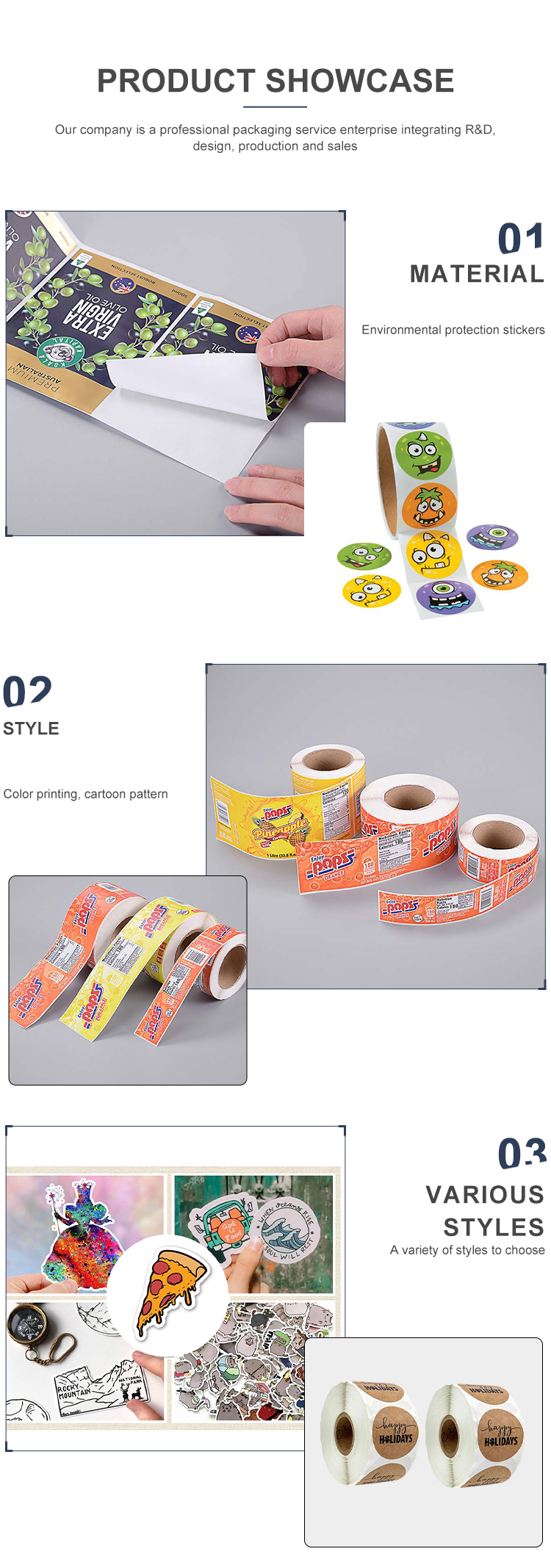 Стикер Rolls ярлыка Pantone CMYK логотипа собственной личности политуры AQU слипчивый