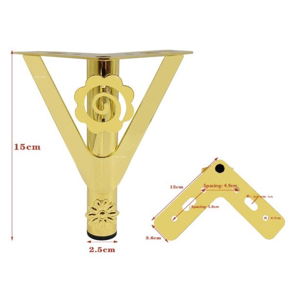 Wanjusheng a Variety of New Patterns Decorated Coffee Table Sofa Feet Iron Hardware Furniture Feet Cabinet Legs for Sale