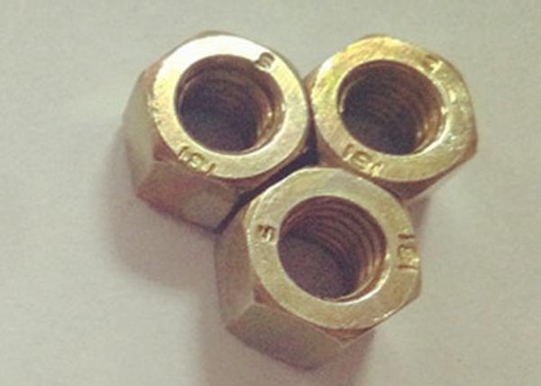 GB55 Hexagon Head M6 Connector Nut High Tensile Strength Yellow Surface
