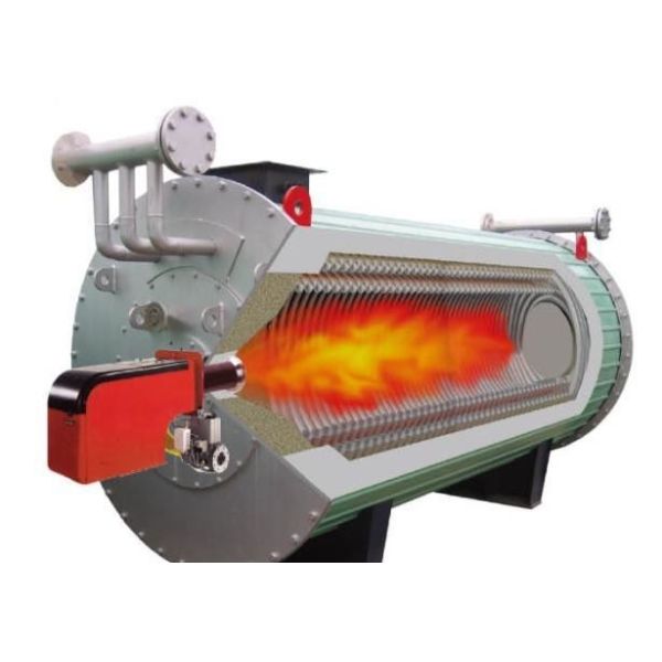 Double Layer Hot Oil Boiler , Instant Hot Water Oil Boiler Low Pollutant Emission