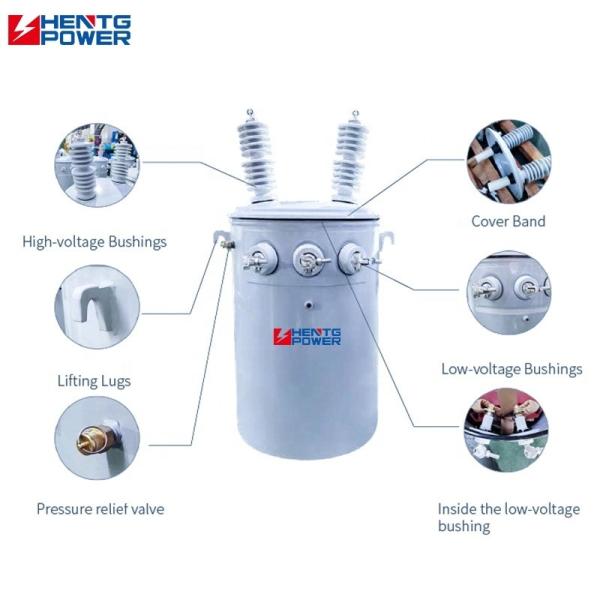 Pole Mounted Step Up And Down Transformer 25 Kva Single Phase Oil Filled Transformer