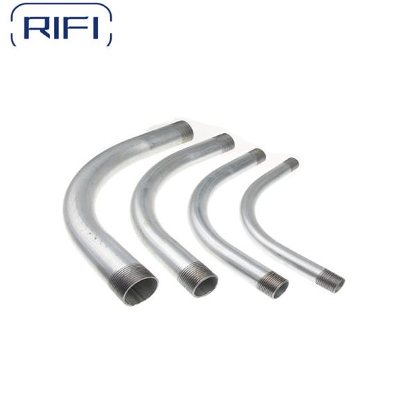 1/2 Fittings de conduto rígido galvanizado 90 graus de aço rígido conduto cotovelos