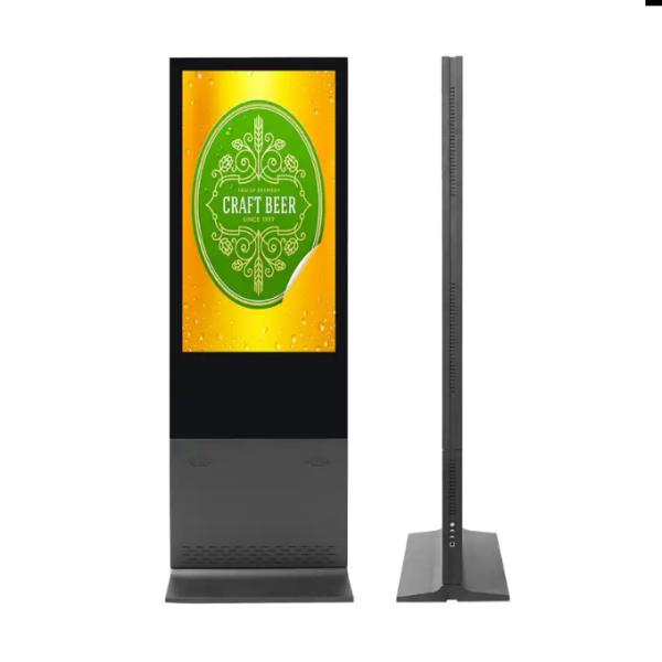 55-Inch Indoor Double-Sided Digital Signage with WiFi Standing Advertising Display Floor Stand for Elevators Animation Function