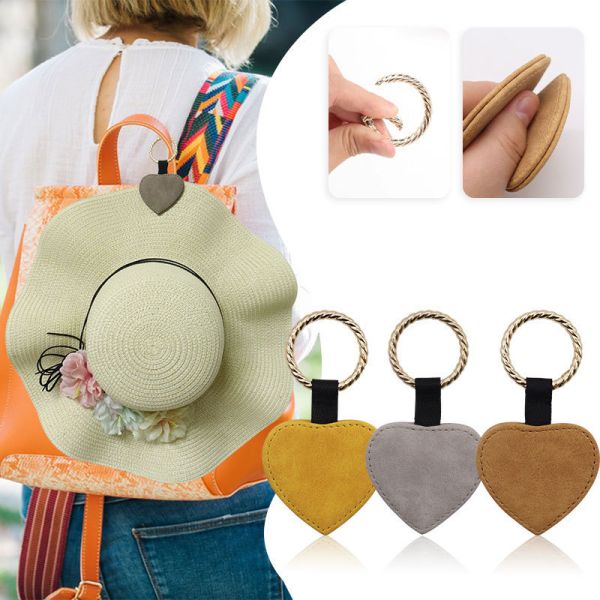 Heart Shape Sublimation Magnetic Hat Clip Leather Keychain Money Clip Holder Wallet Magnet Keyring Key Holder Book Mark