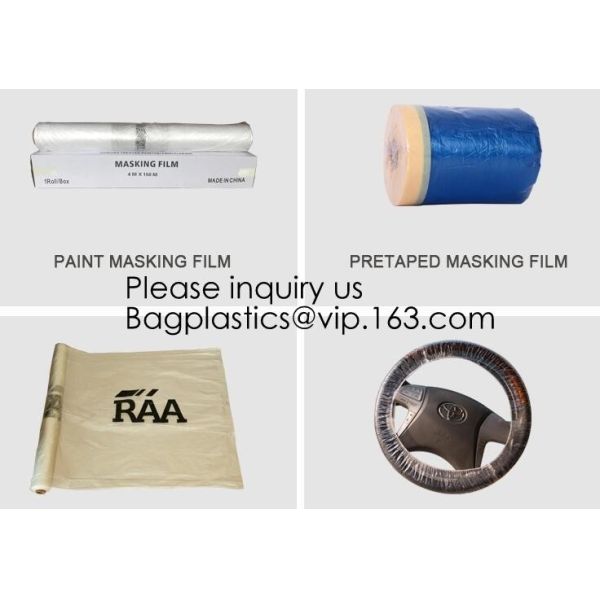 Disposable Plastic Car Cover with Elastic Band Medium Size, Kit De Protection, Car Clean Kit, car protection disposable