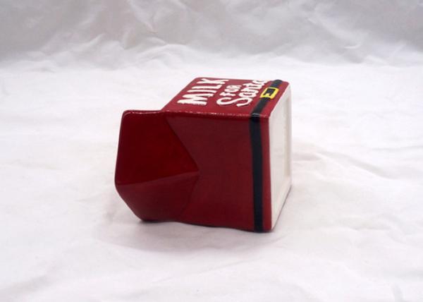 Red Color Christmas Ceramic Cups , Santa Claus 3D Coffee Mug For Holiday Decoration