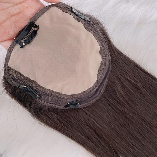 Base de seda Marrom Toupee Feminino Pessoas pretas Pessoas de cabelo humano Perucas 140% Densidade
