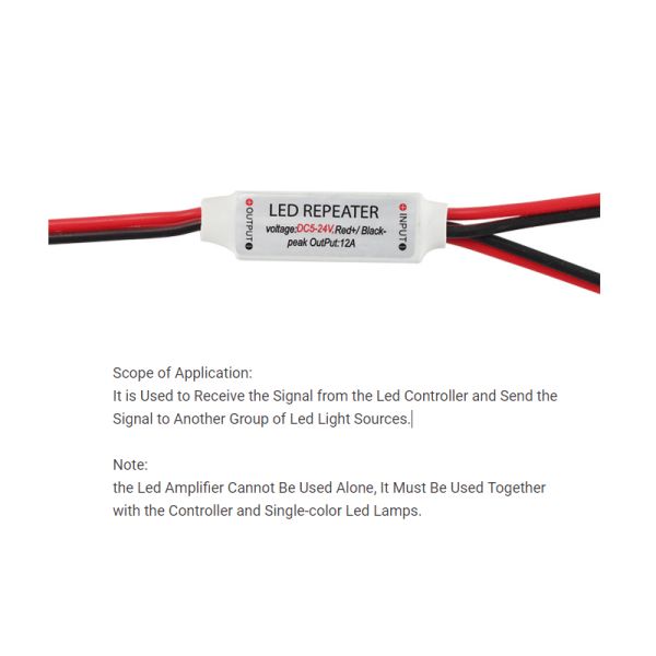 Мини усилитель 12V СИД, репитер СИД RGB для Monochrome светлой прокладки
