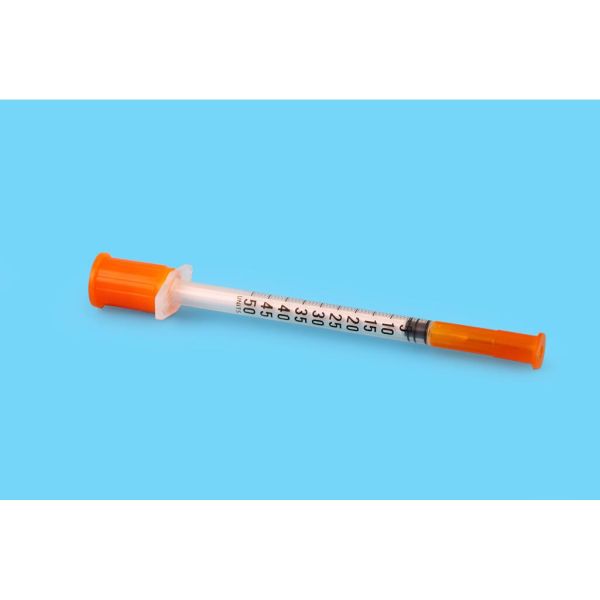 Plastic Sterile Medical Disposable Insulin Syringe With Needle 0.3ml
