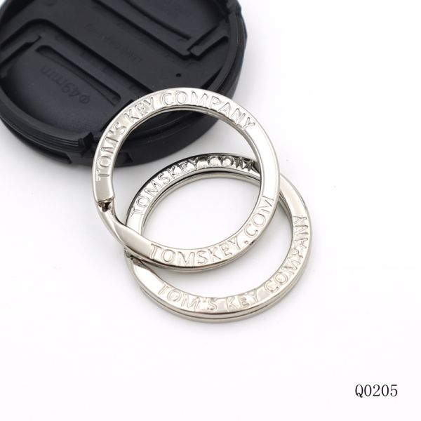 Silver Plated Split Key Ring Waterproof Flat Key Ring 25 mm Key Chain Accessories