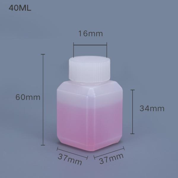 40ml Narrow Neck Square Bottle Storing Chemical Samples