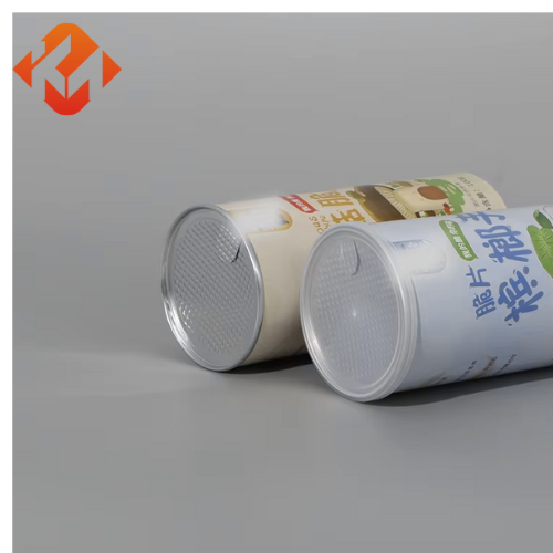 Food Grade Paper Cardboard Tube Jars Easy Tear Aluminum Foil Lids With Pet Food For Storing Coffee Beans Chocolate Tea Leaves Dried Fruits
