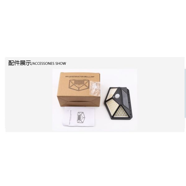 3 Modes IP44 Waterproof Solar Motion Sensor Outdoor Wall Light for Home Security