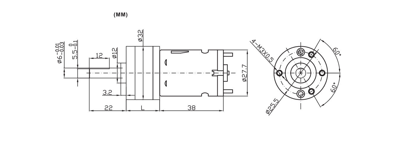 мотор шестерни DC 12V 32mm почищенный щеткой 24v для коробки OWM-32RS385 счетчика наличных денег торгового автомата безопасной