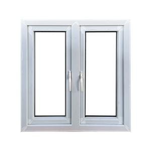Porte de fenêtre en PVC en plastique double vitre trempée OEM ODM